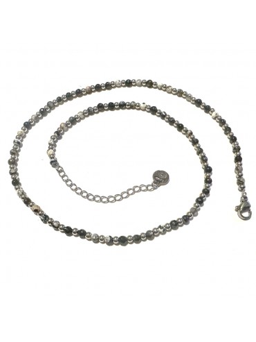 Collana uomo acciaio e pietre dure - cll1680