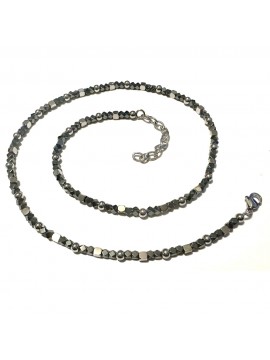 Collana uomo in acciaio inossidabile e pietre dure - cll1678