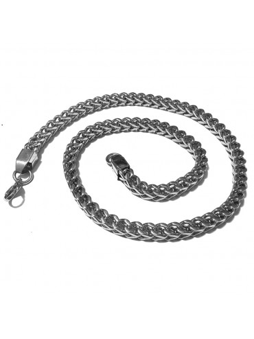 Collana uomo grumetta quadrata acciaio brunito cll0667