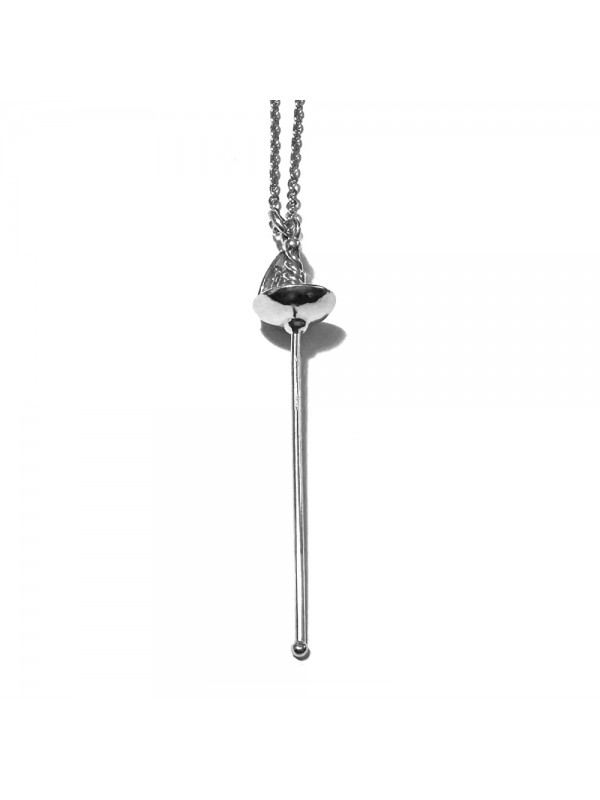 Collana con fioretto arma ciondolo in argento 925 cln0019