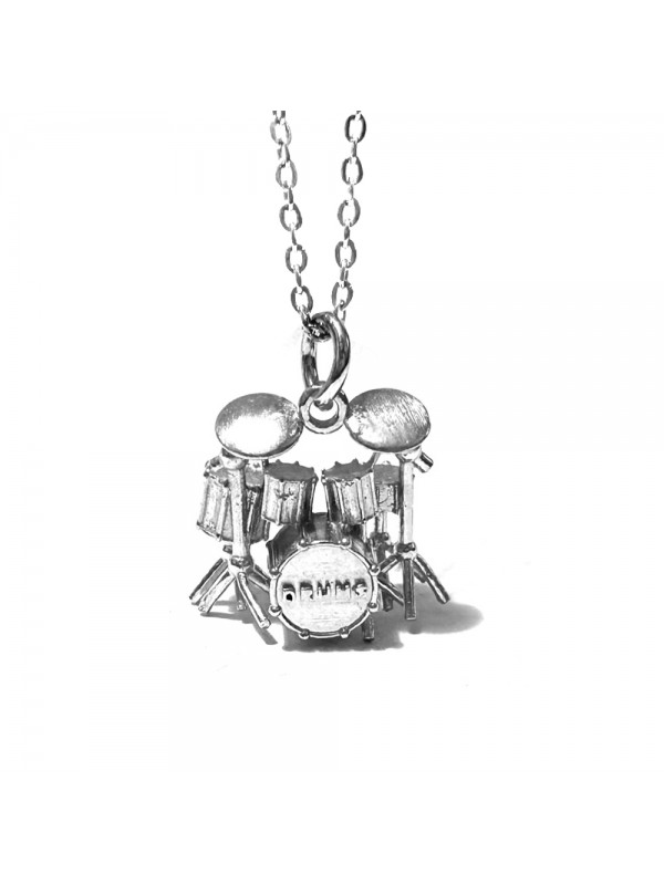 Collana con batteria musicale argento 925 cln0036