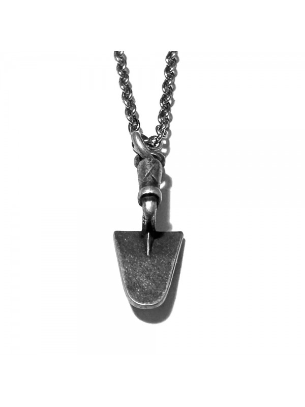 collana cazzuola muratore argento invecchiato cll1876