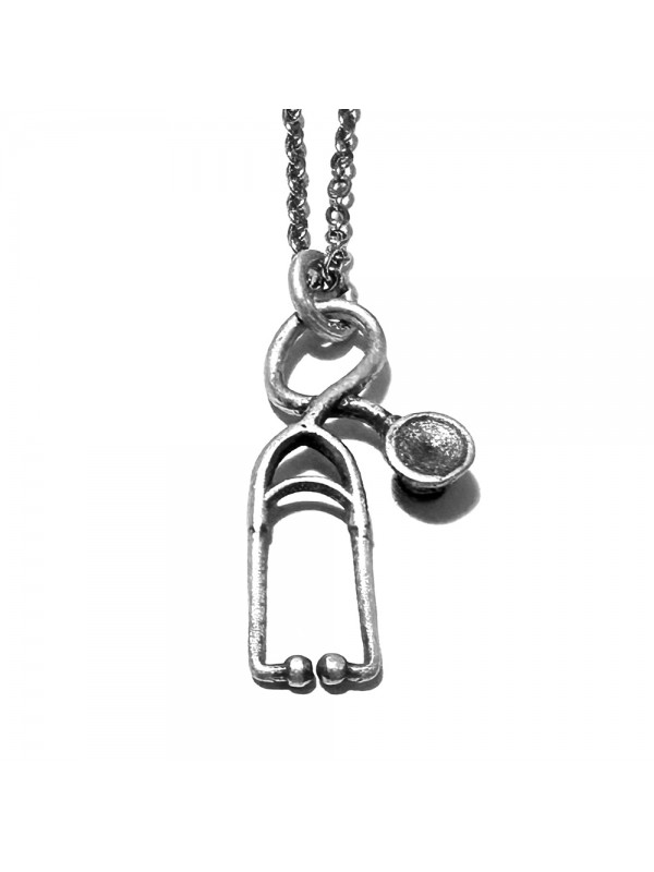 collana con steroscopio in argento 925 cll2153
