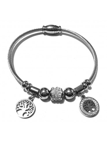 bracciale albero della vita donna acciaio e strass bcc3042
