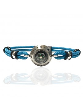 Bracciale uomo bussola marinara acciaio e corda bcc3048