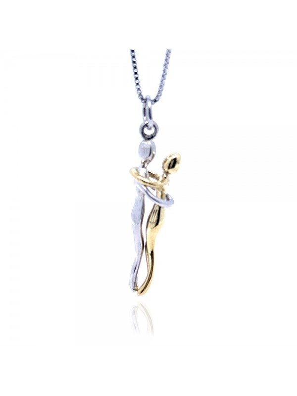 collana abbraccio lui e lei in argento 925 cll2193