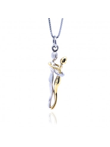 collana abbraccio lui e lei in argento 925 cll2193