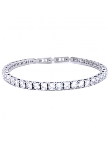 Bracciale tennis donna bianco in acciaio bcc3076