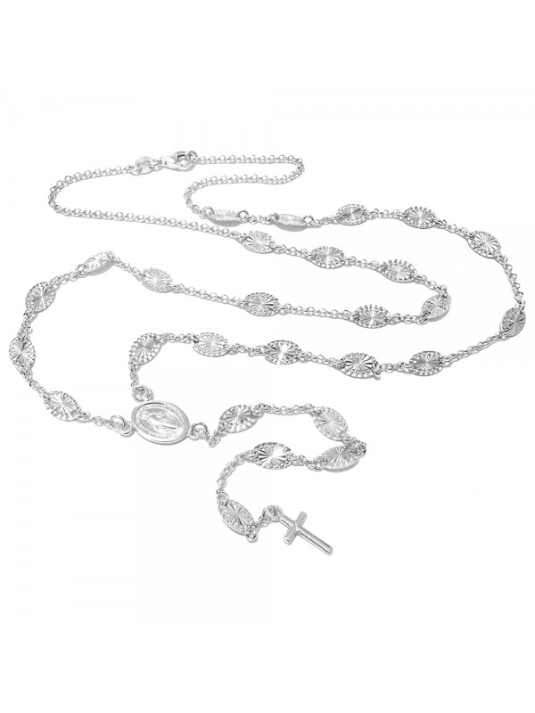 collana rosario donna argento 925 cattolico cll2222