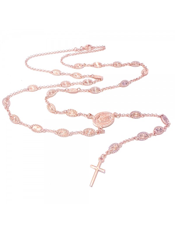 collana rosario donna argento 925 ramata cattolico cll2224