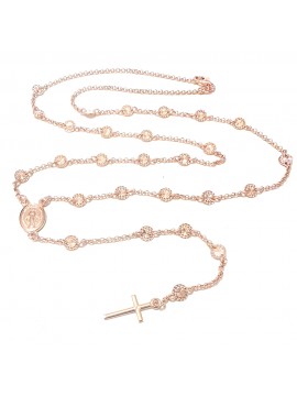 collana rosario donna argento 925 ramata cattolico cll2230