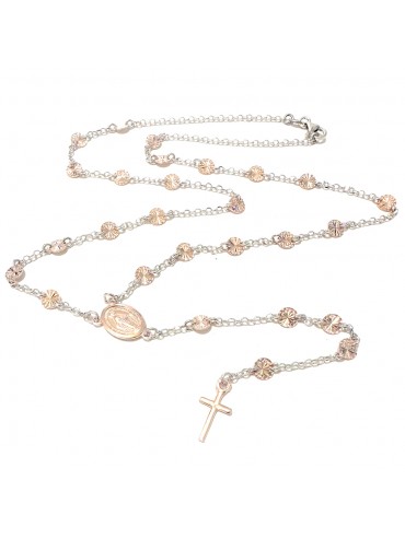 collana rosario donna argento 925 cattolico cll2232