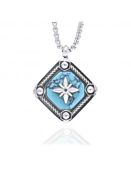 collana uomo rosa dei venti bussola cll2235