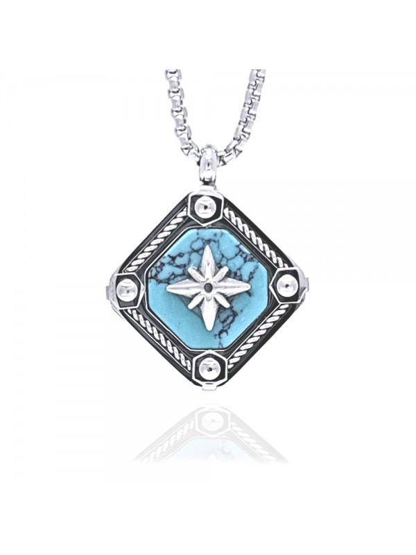 collana uomo rosa dei venti bussola cll2235