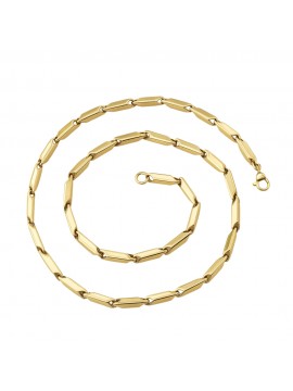 collana uomo donna in acciaio dorato - cll1087