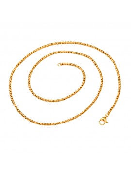 collana in acciaio dorato maglia coda di topo