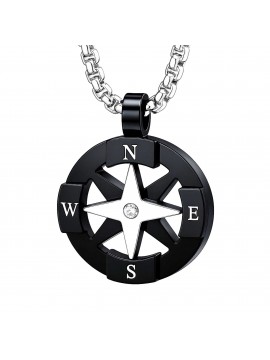 collana rosa dei venti uomo acciaio cll1894