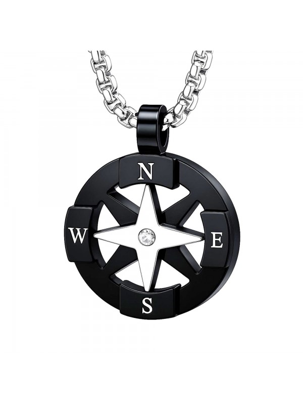 collana rosa dei venti uomo acciaio cll1894