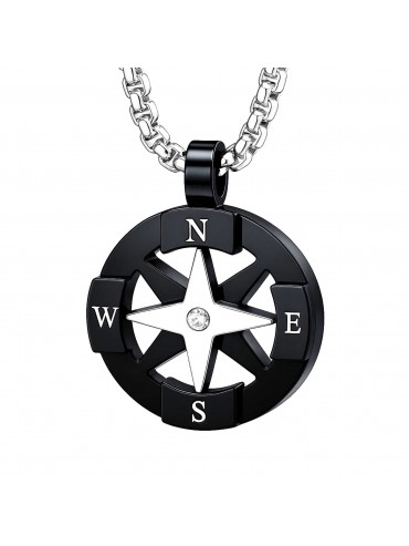 collana rosa dei venti uomo acciaio cll1894